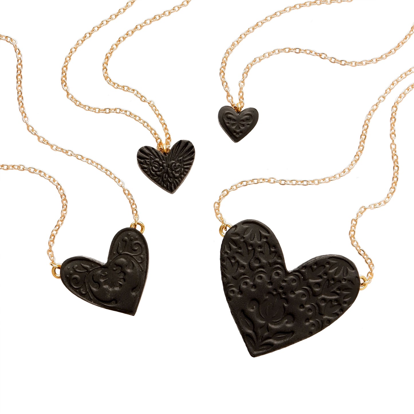 SWEET BLACK HEART . pendant