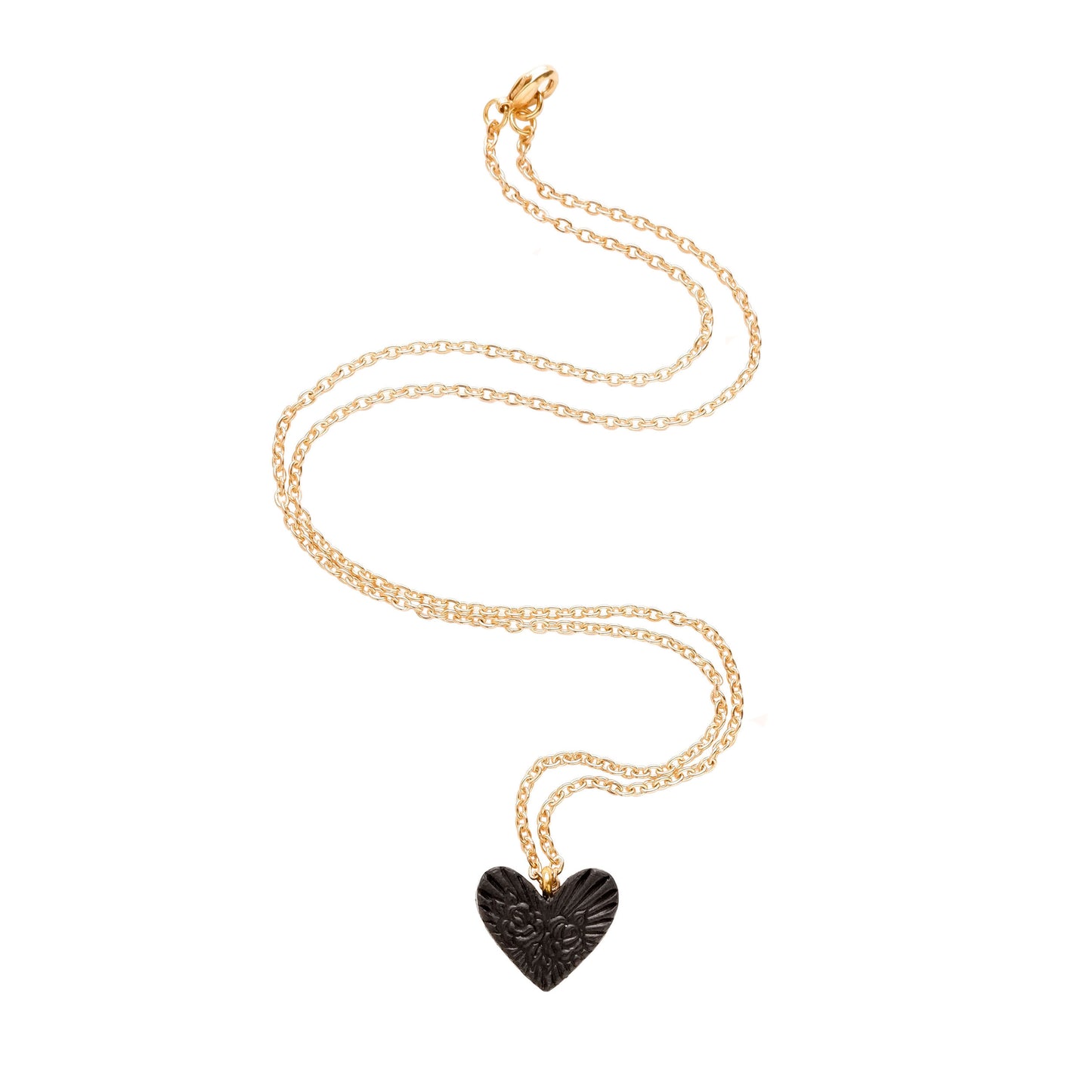 SWEET BLACK HEART . pendant