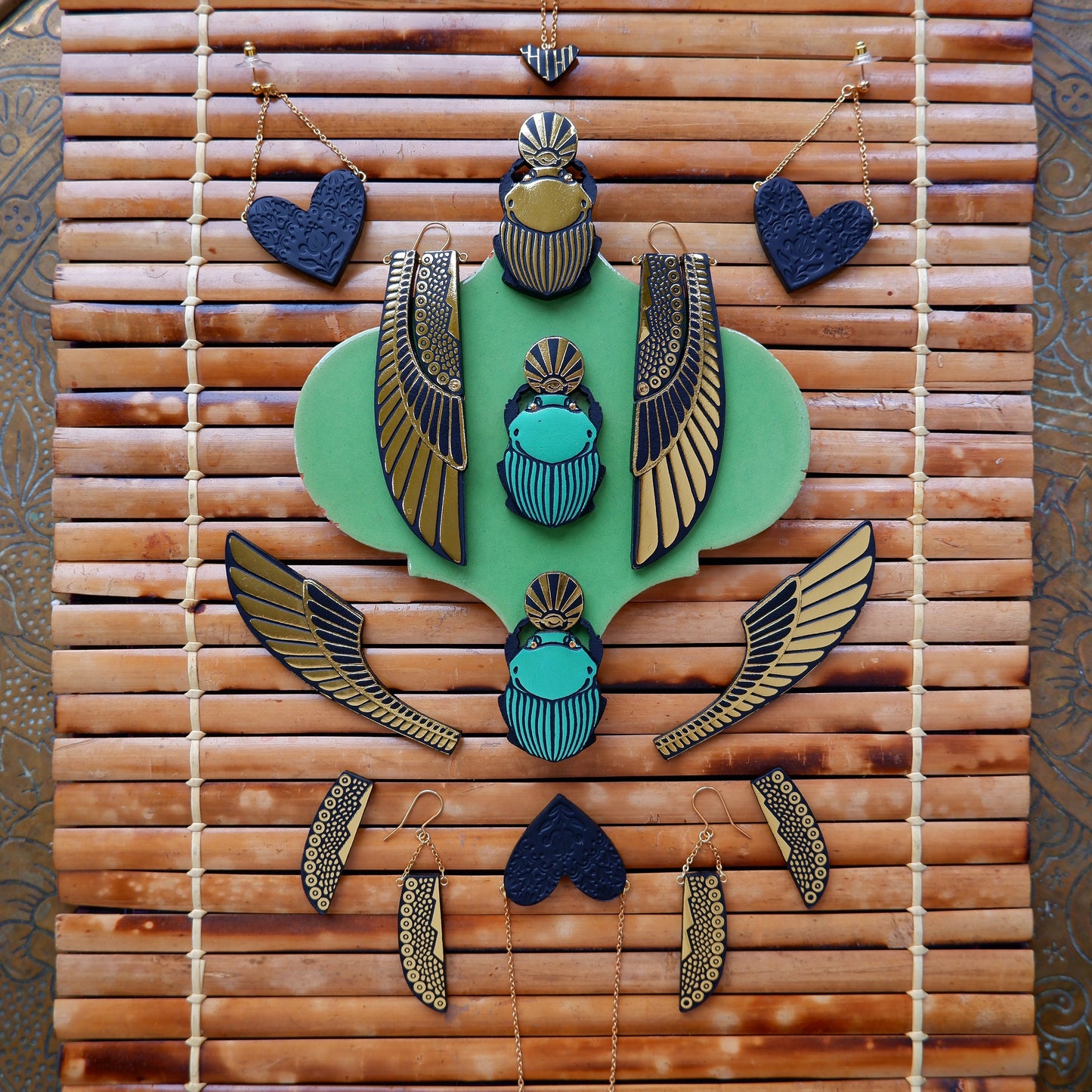 WINGED SCARAB . necklace