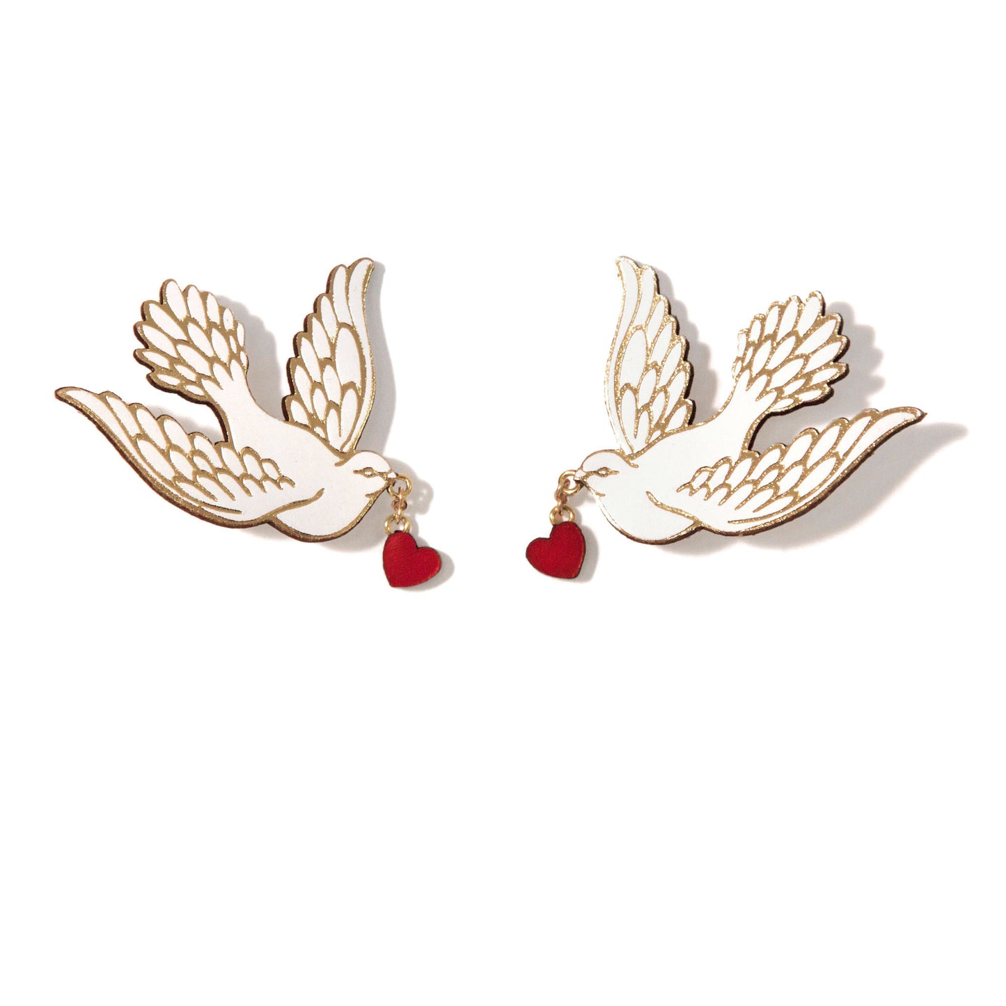 DOVES OF LOVE . brooches