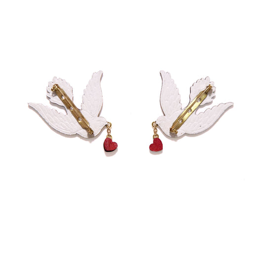 DOVES OF LOVE . brooches