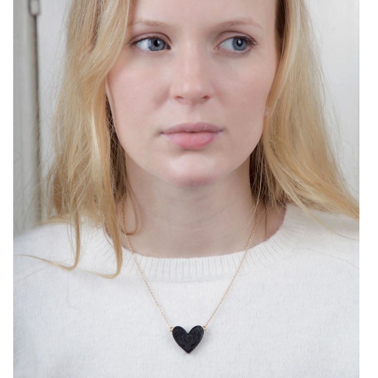 SWEET BLACK HEART . pendant