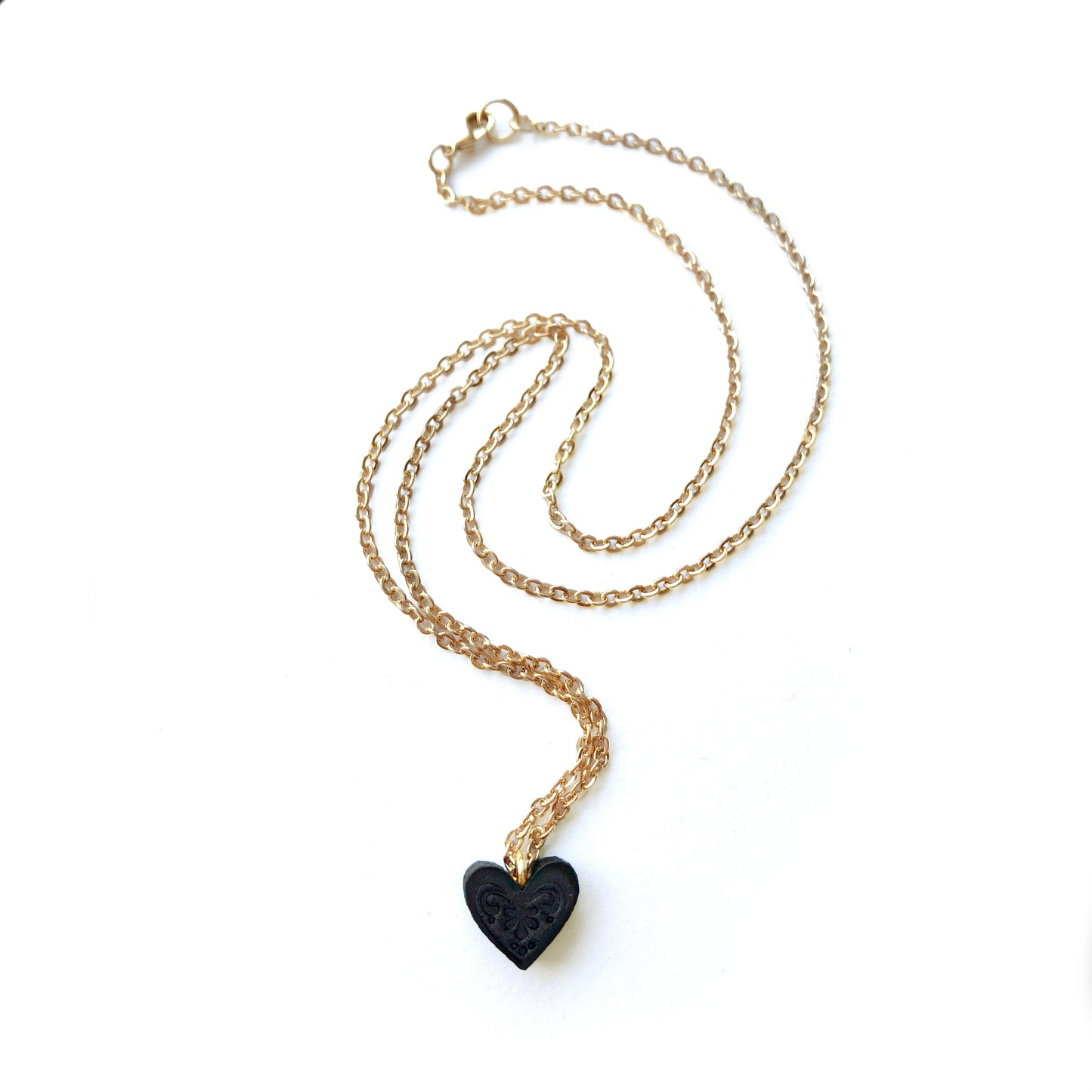 SWEET BLACK HEART . pendant