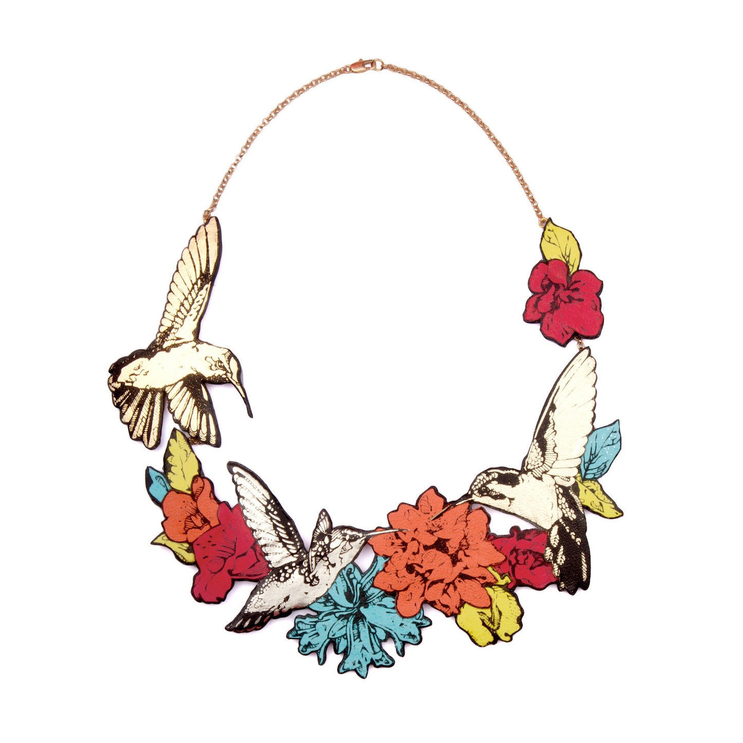 TRIPLE HUMMINGBIRD . necklace