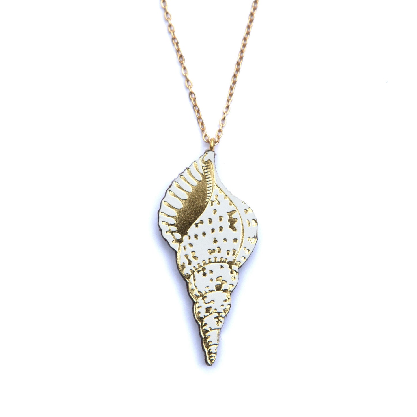 TWISTER SHELL . pendant necklace