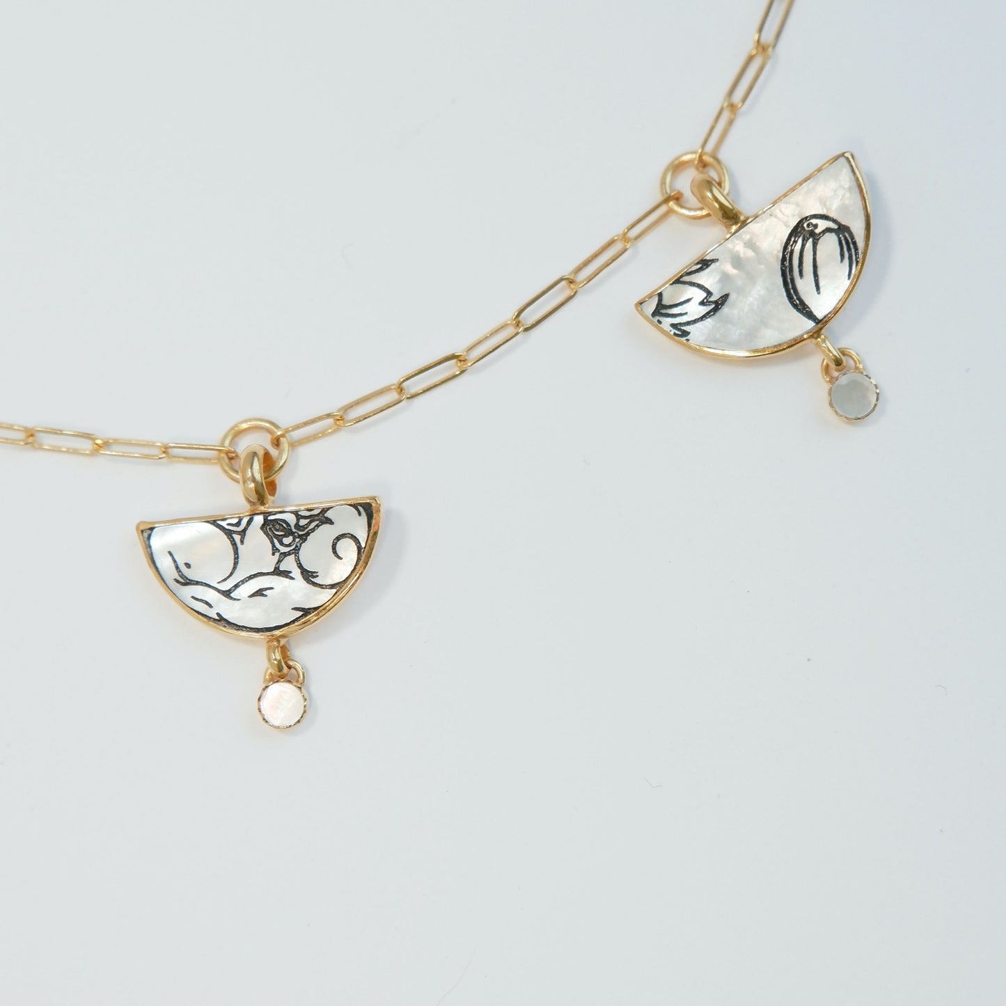 AMICI . Half Moon Charm Necklace