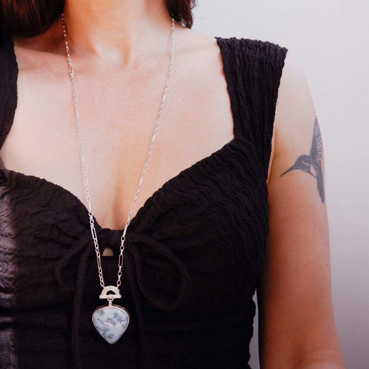 BAMBOO SUNRISE . XL pendant  / O.O.A.K / Hemimorphite