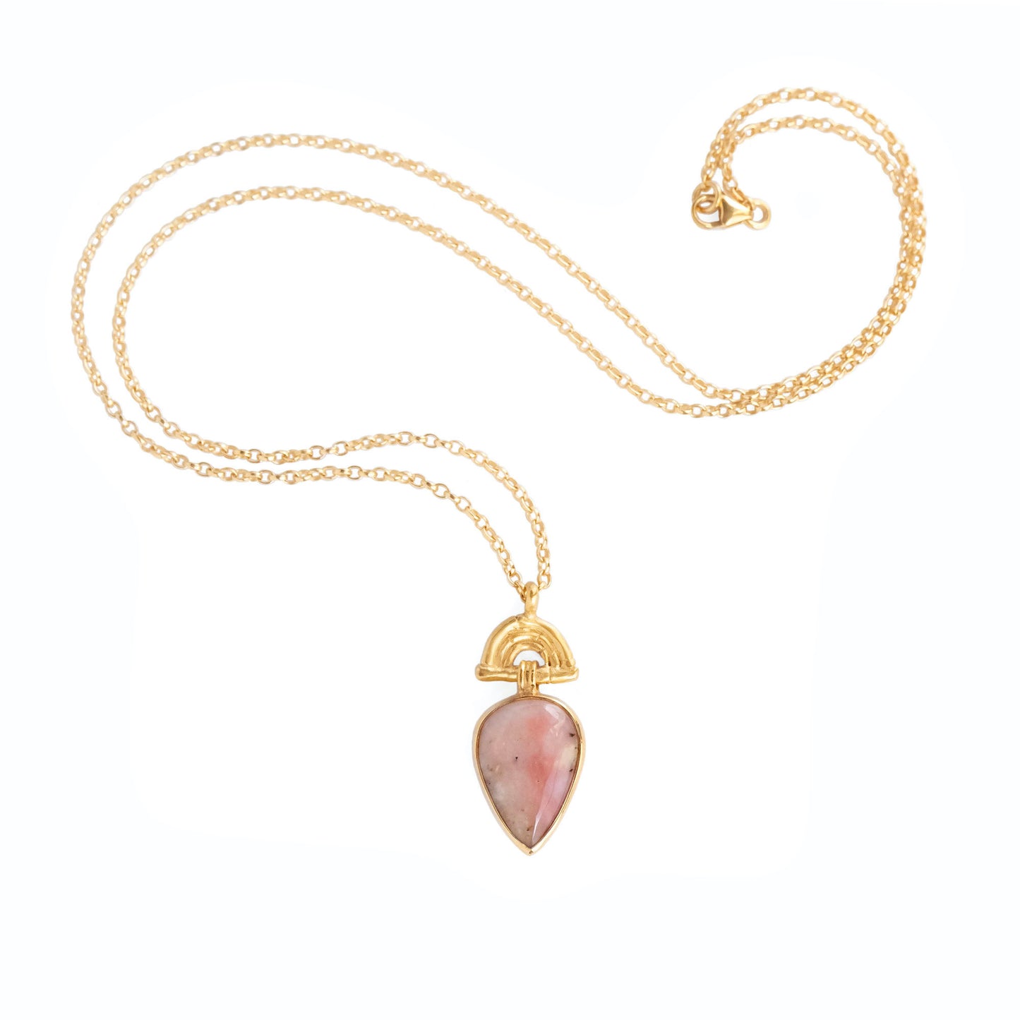 BAMBOO SUNRISE mini . pendant  / Pink Opal