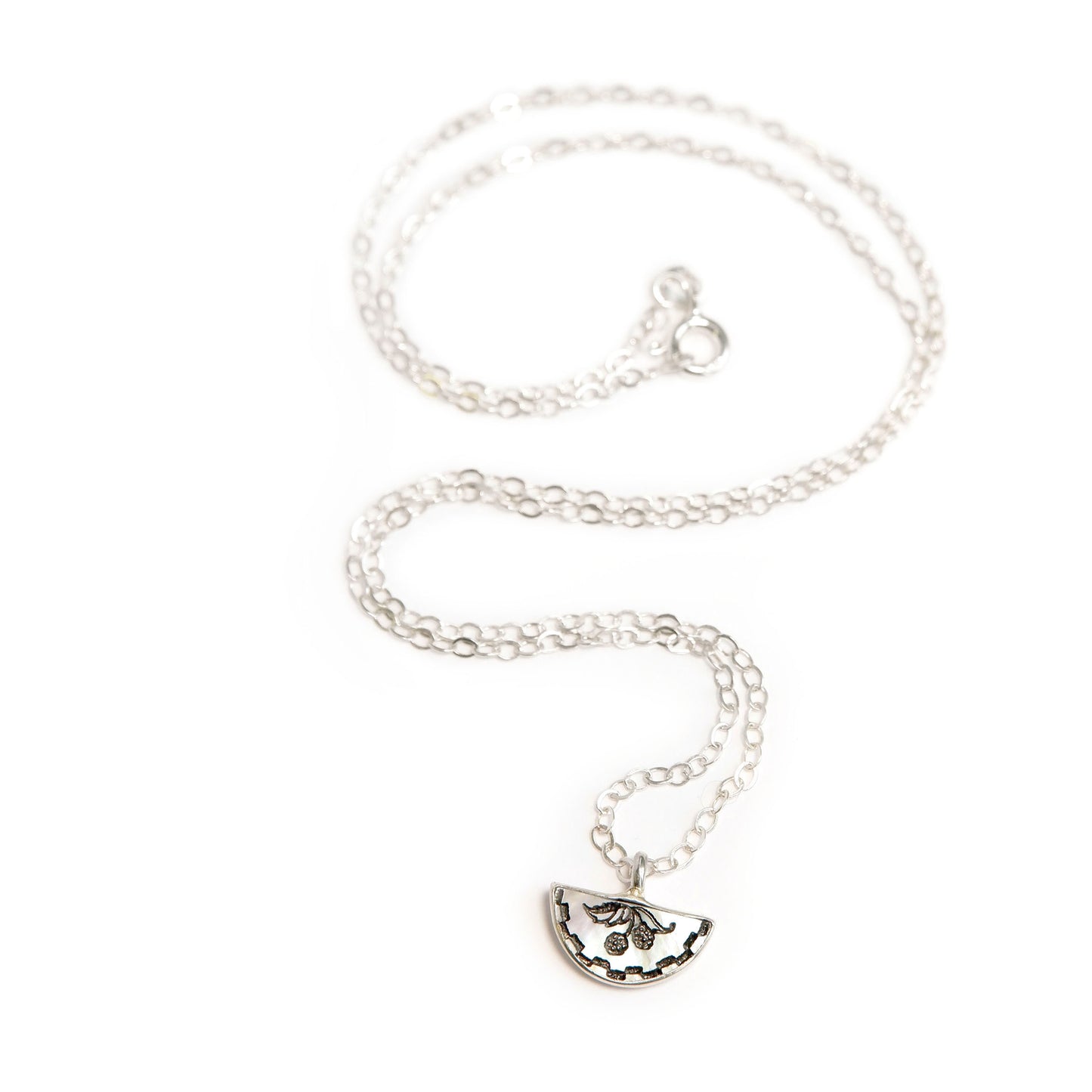 PEREPELKIN . Half Moon Pendant // Blackberries