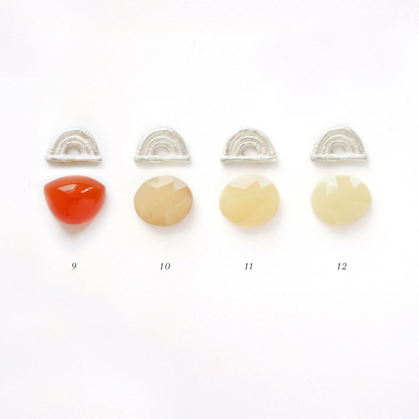 BAMBOO SUNRISE mini . pendant  / O.O.A.K Various Gemstones