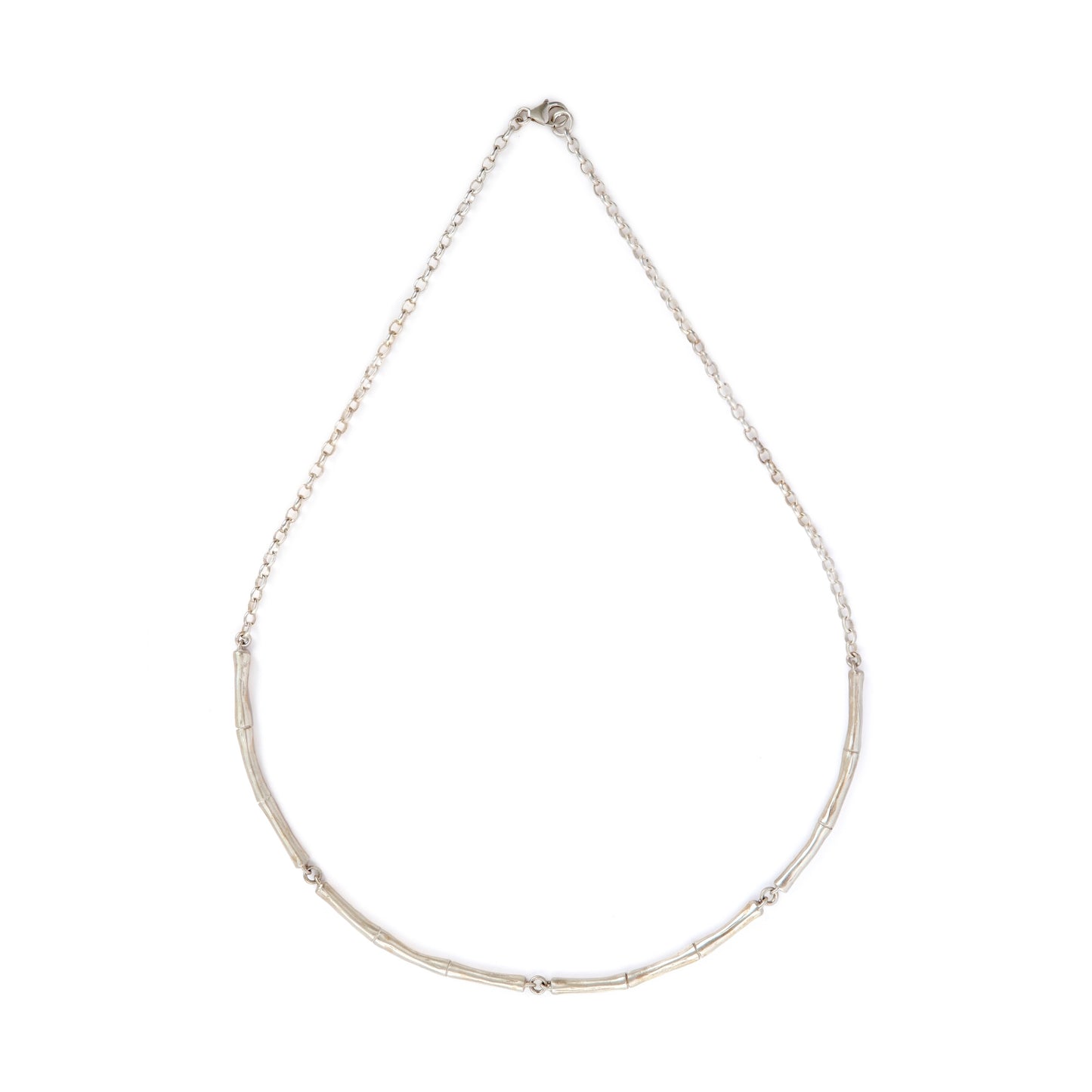 bamboo bar necklace in Sterling silver