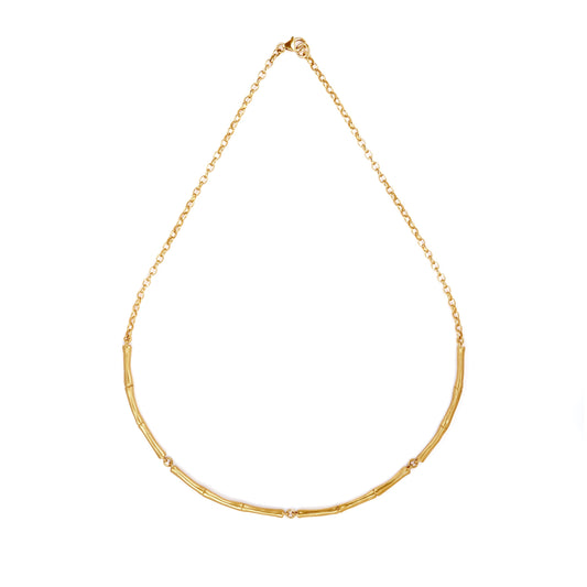 Bamboo Hoop necklace, solid sterling silver hula hoop