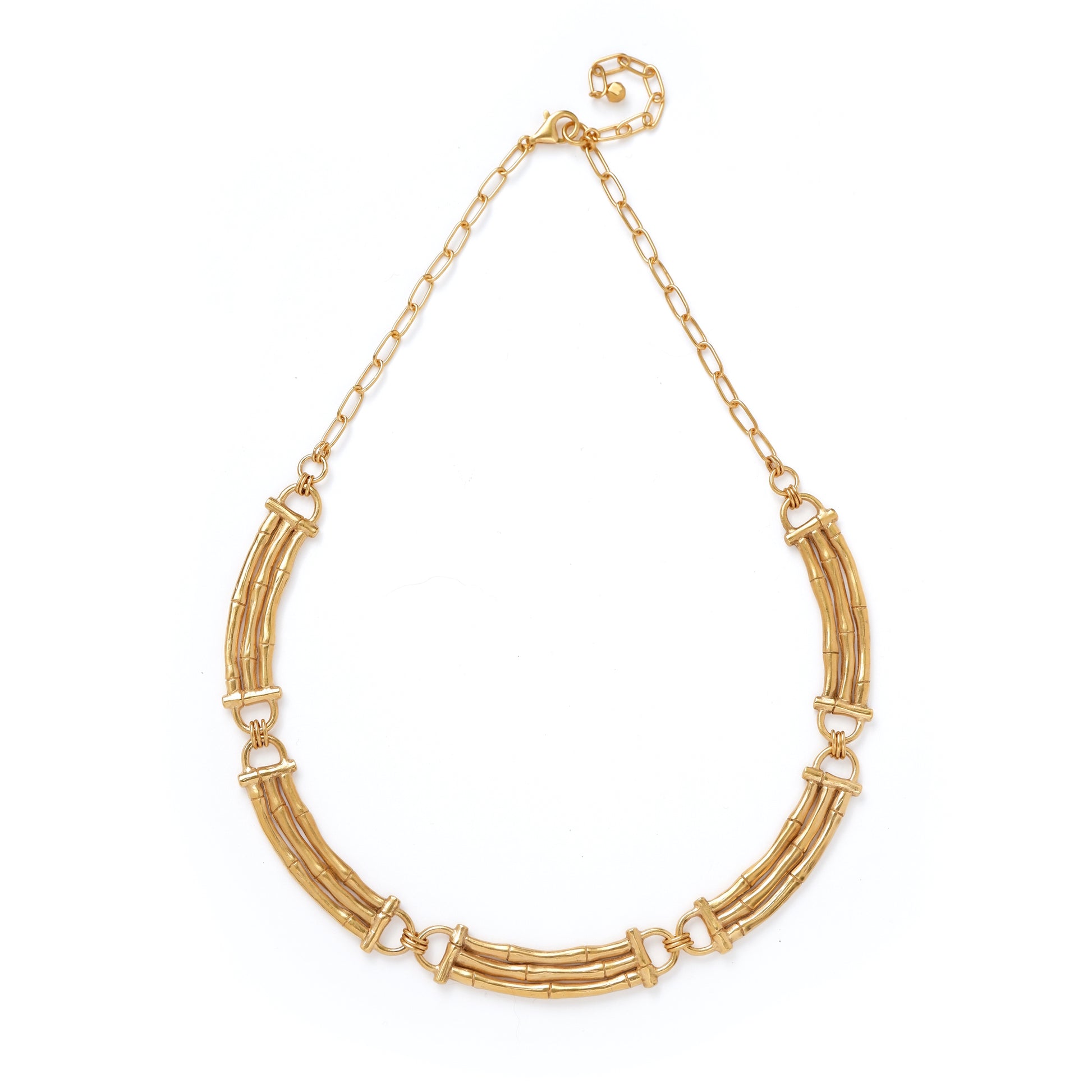 Gold Vermeil Bamboo Bar cocktail necklace