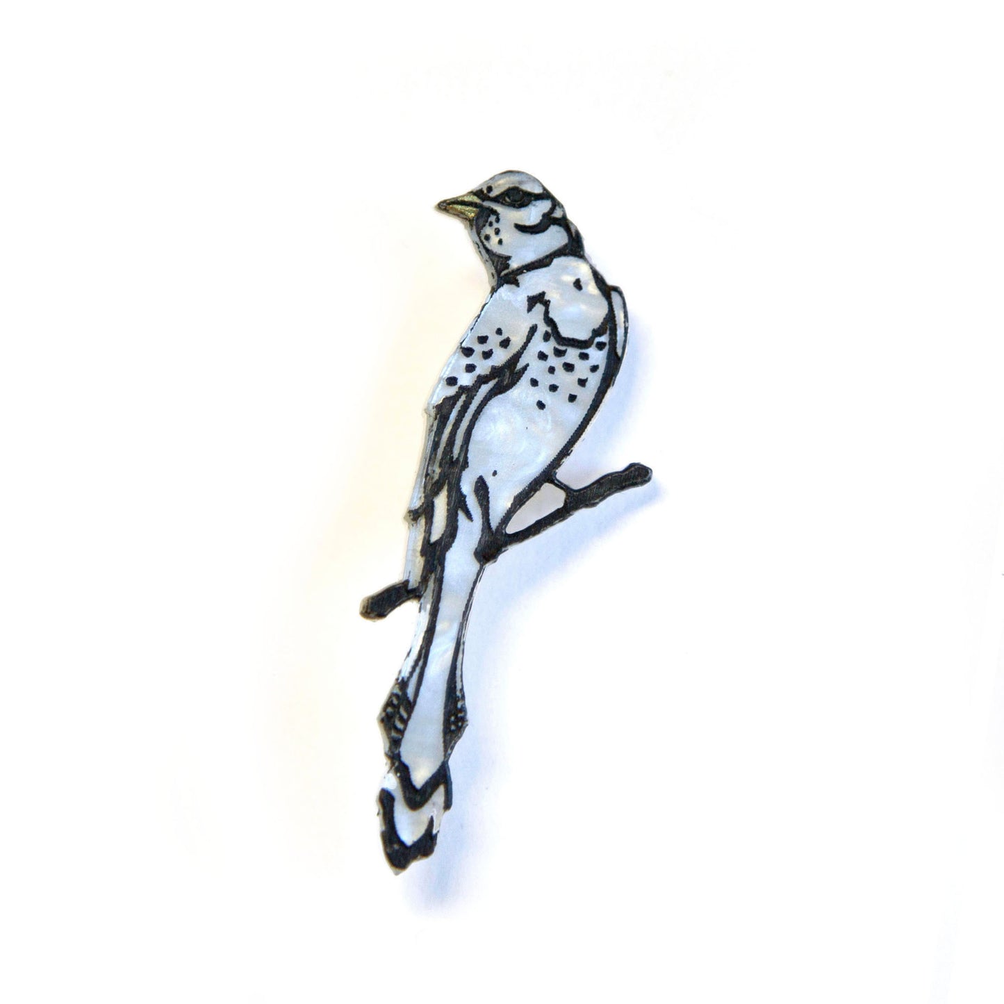 PEARLY BIRD . brooch