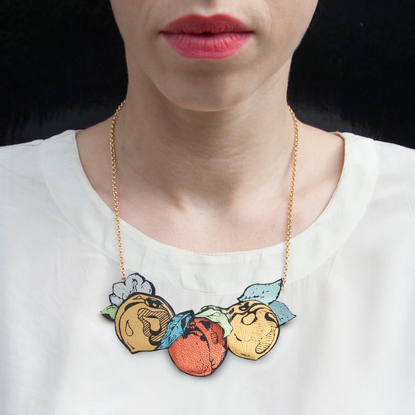 PEACH BRANCH . necklace