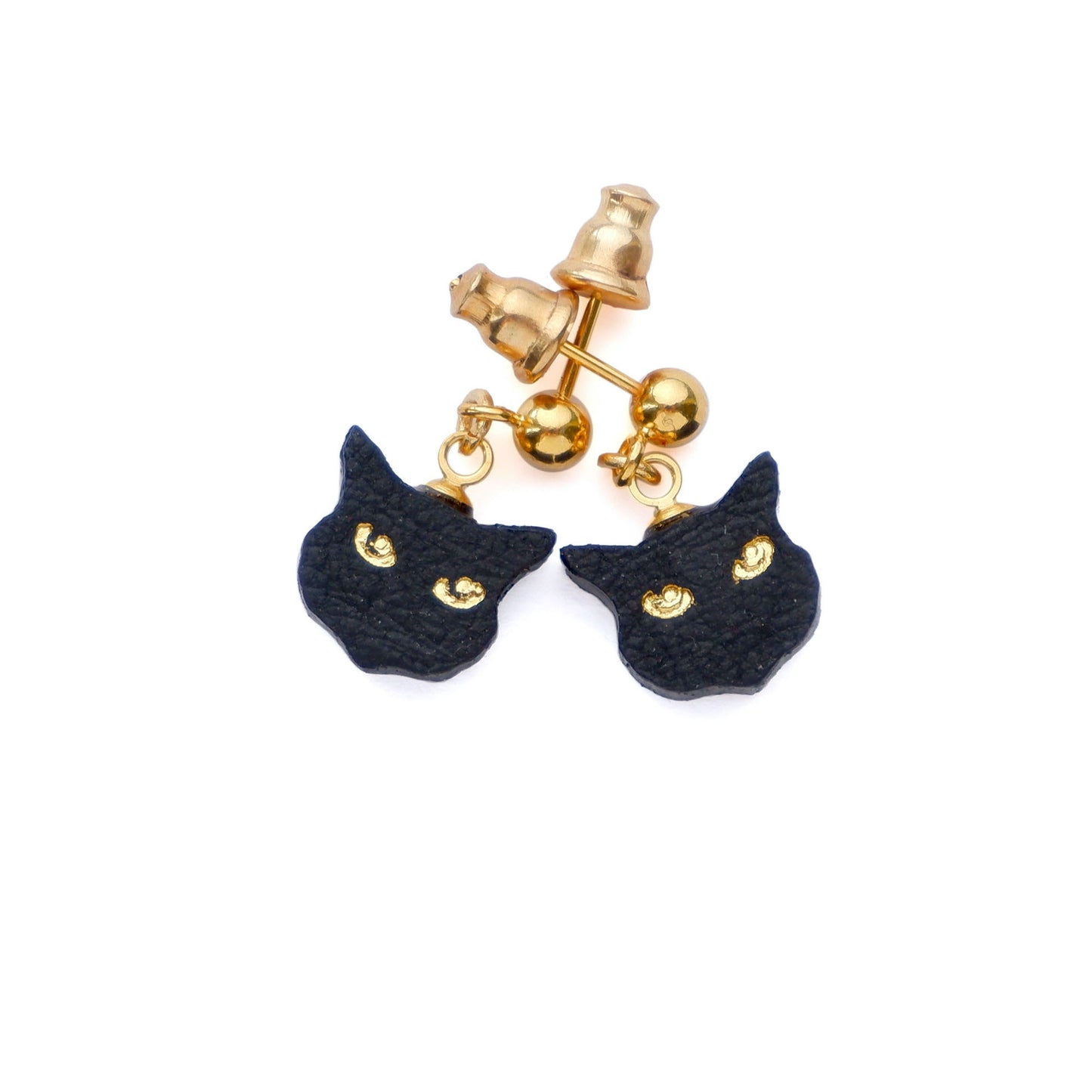 LITTLE BLACK CAT . drop studs