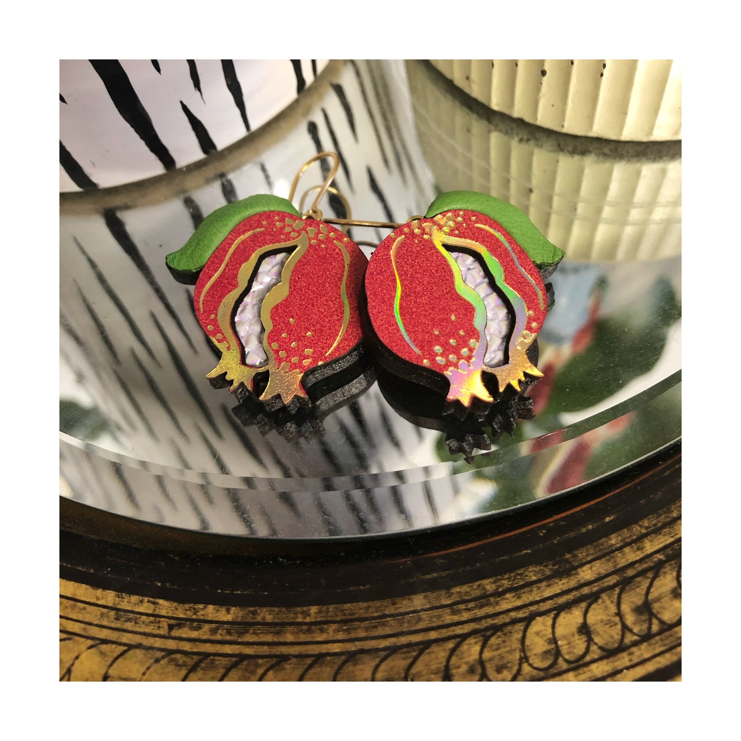 ENCHANTED POMEGRANATE . earrings